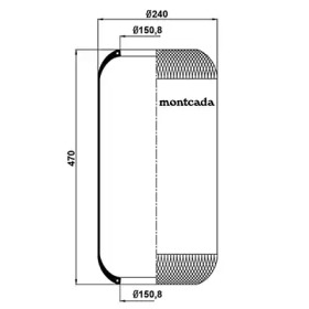 MONTCADA 0161240 -  Кожух пневматической рессоры