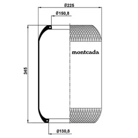 MONTCADA 0161310 -  Кожух пневматической рессоры
