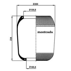 MONTCADA 0161550 -  Кожух пневматической рессоры
