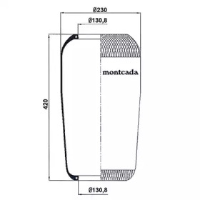 MONTCADA 0161640 -  Кожух пневматической рессоры