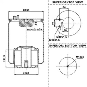 MONTCADA 0163045 -  Кожух пневматической рессоры