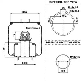 MONTCADA 0163405 -  Кожух пневматической рессоры