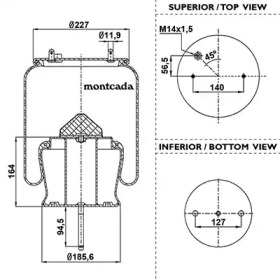 MONTCADA 0163890 -  Кожух пневматической рессоры