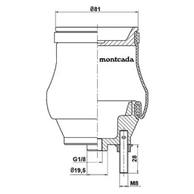 MONTCADA 0164200 -  Баллон пневматической рессоры, крепление кабины
