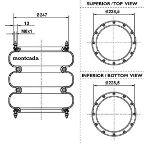 MONTCADA 0184040 -  Кожух пневматической рессоры