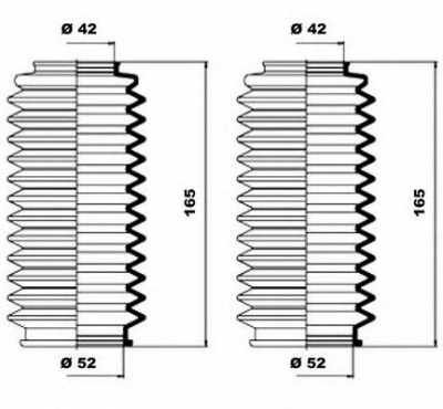 MOOG k150002 -  Комплект пыльника, рулевое управление