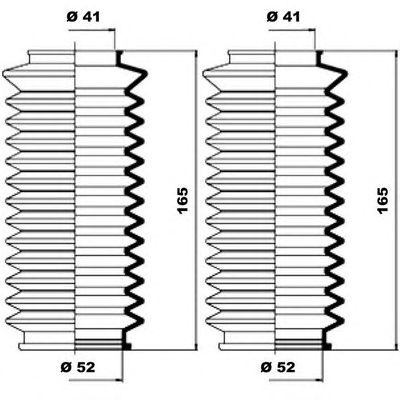 MOOG k150037 -  Комплект пыльника, рулевое управление