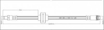 MOTAQUIP lvbh1554 -  Тормозной шланг