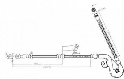 MOTAQUIP lvbh1602 -  Тормозной шланг