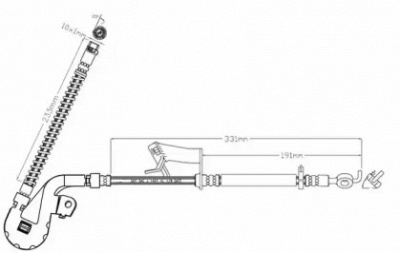 MOTAQUIP lvbh1603 -  Тормозной шланг