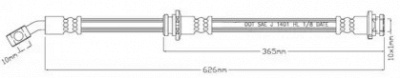 MOTAQUIP lvbh1623 -  Тормозной шланг