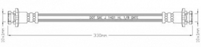MOTAQUIP lvbh1624 -  Тормозной шланг