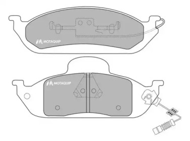 MOTAQUIP lvxl1074 -  Комплект тормозных колодок, дисковый тормоз