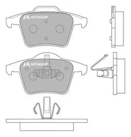 MOTAQUIP lvxl1250 -  Комплект тормозных колодок, дисковый тормоз