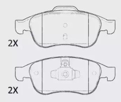 MOTAQUIP lvxl1418 -  Комплект тормозных колодок, дисковый тормоз