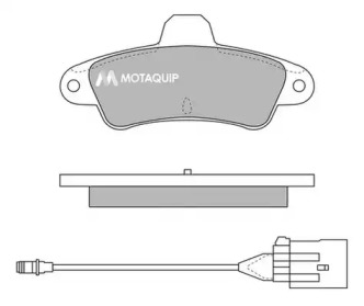 MOTAQUIP lvxl781 -  Комплект тормозных колодок, дисковый тормоз