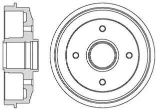 MOTAQUIP vbd646 -  Тормозной барабан