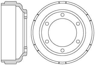 MOTAQUIP vbe618 -  Тормозной барабан