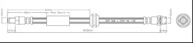 MOTAQUIP vbh1142 -  Тормозной шланг