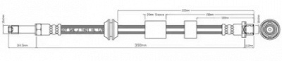 MOTAQUIP vbh1157 -  Тормозной шланг