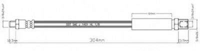 MOTAQUIP vbh340 -  Тормозной шланг