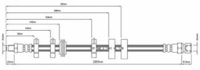 MOTAQUIP vbh682 -  Тормозной шланг