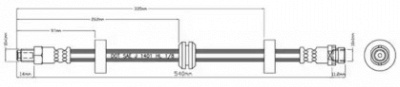 MOTAQUIP vbh802 -  Тормозной шланг