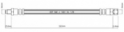 MOTAQUIP vbh818 -  Тормозной шланг