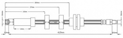 MOTAQUIP vbh851 -  Тормозной шланг
