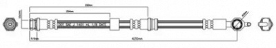 MOTAQUIP vbh858 -  Тормозной шланг
