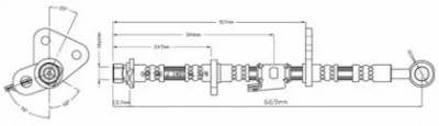 MOTAQUIP vbj215 -  Тормозной шланг