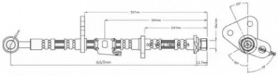 MOTAQUIP vbj216 -  Тормозной шланг
