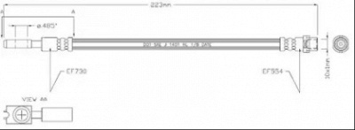 MOTAQUIP vbj283 -  Тормозной шланг