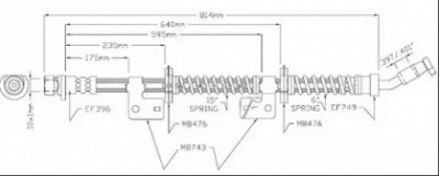 MOTAQUIP vbj316 -  Тормозной шланг