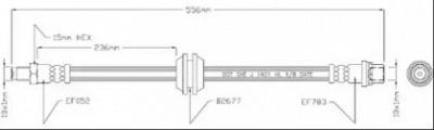 MOTAQUIP vbj519 -  Тормозной шланг