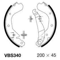 MOTAQUIP vbs340 -  Комплект тормозных колодок