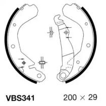 MOTAQUIP vbs341 -  Комплект тормозных колодок