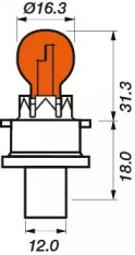 MOTAQUIP vbu12271 -  Лампа, мигающие / габаритные огни