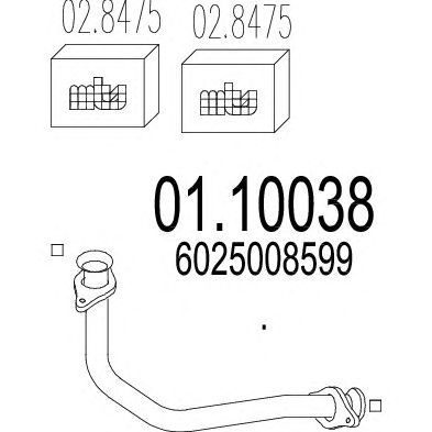 MTS 0110038 -  Труба выхлопного газа