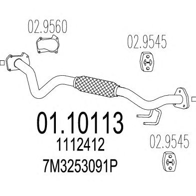 MTS 0110113 -  Труба выхлопного газа
