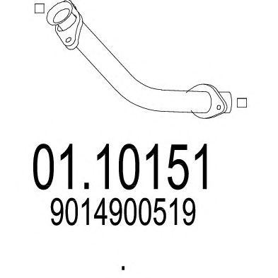 MTS 0110151 -  Труба выхлопного газа
