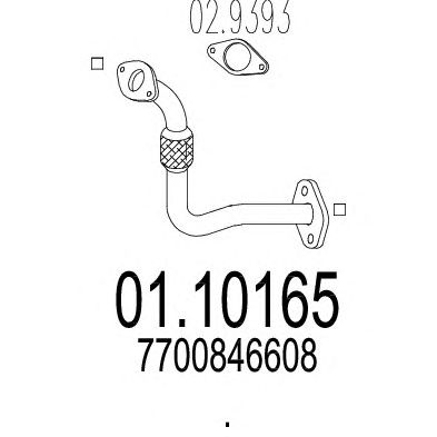 MTS 0110165 -  Труба выхлопного газа