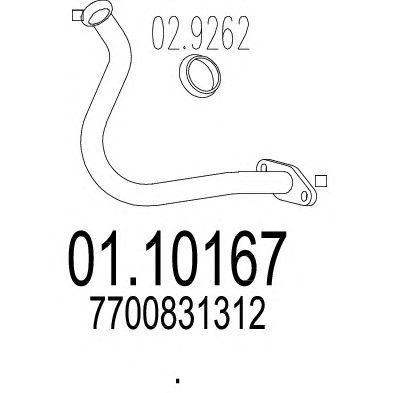 MTS 0110167 -  Труба выхлопного газа