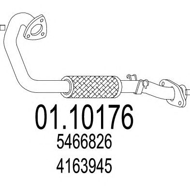 MTS 0110176 -  Труба выхлопного газа