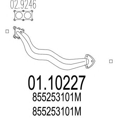 MTS 0110227 -  Труба выхлопного газа
