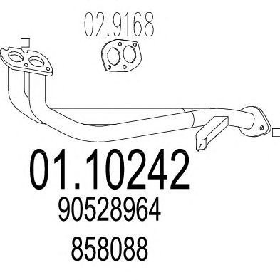 MTS 0110242 -  Труба выхлопного газа