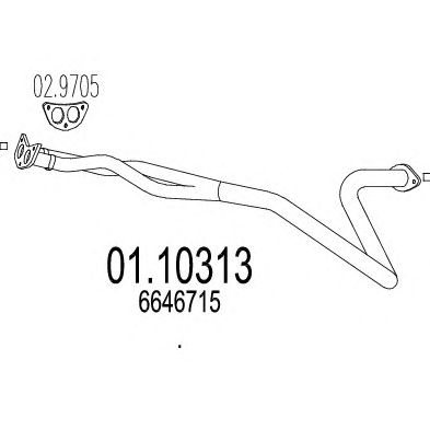 MTS 0110313 -  Труба выхлопного газа