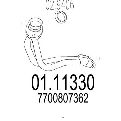 MTS 0111330 -  Труба выхлопного газа