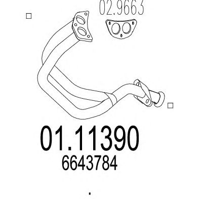 MTS 0111390 -  Труба выхлопного газа