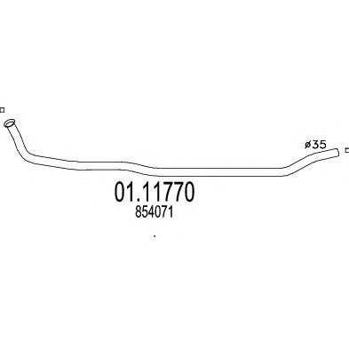 MTS 0111770 -  Труба выхлопного газа